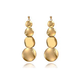 Gold Disc Dangle Earrings