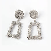 Silver textured earrings 