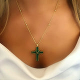 Green Cross Necklace