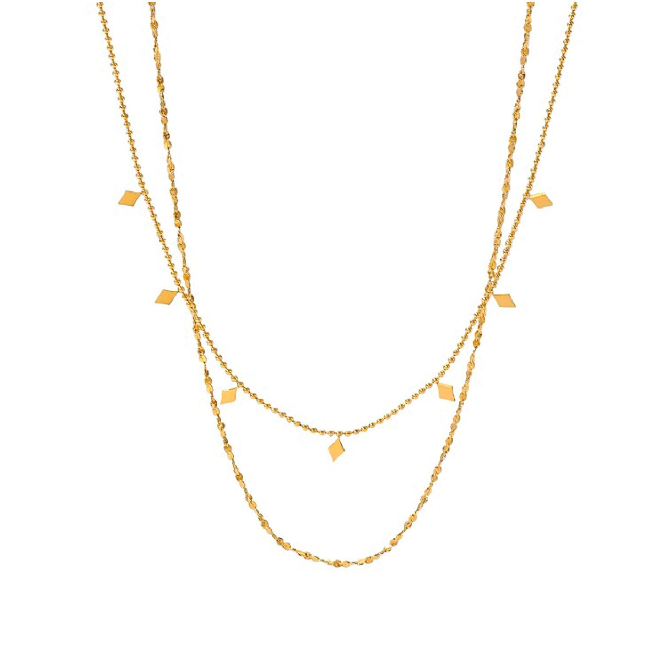 18K gold layered necklace 