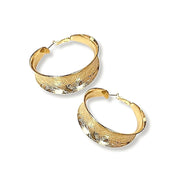 Large chunky hoop earrings 