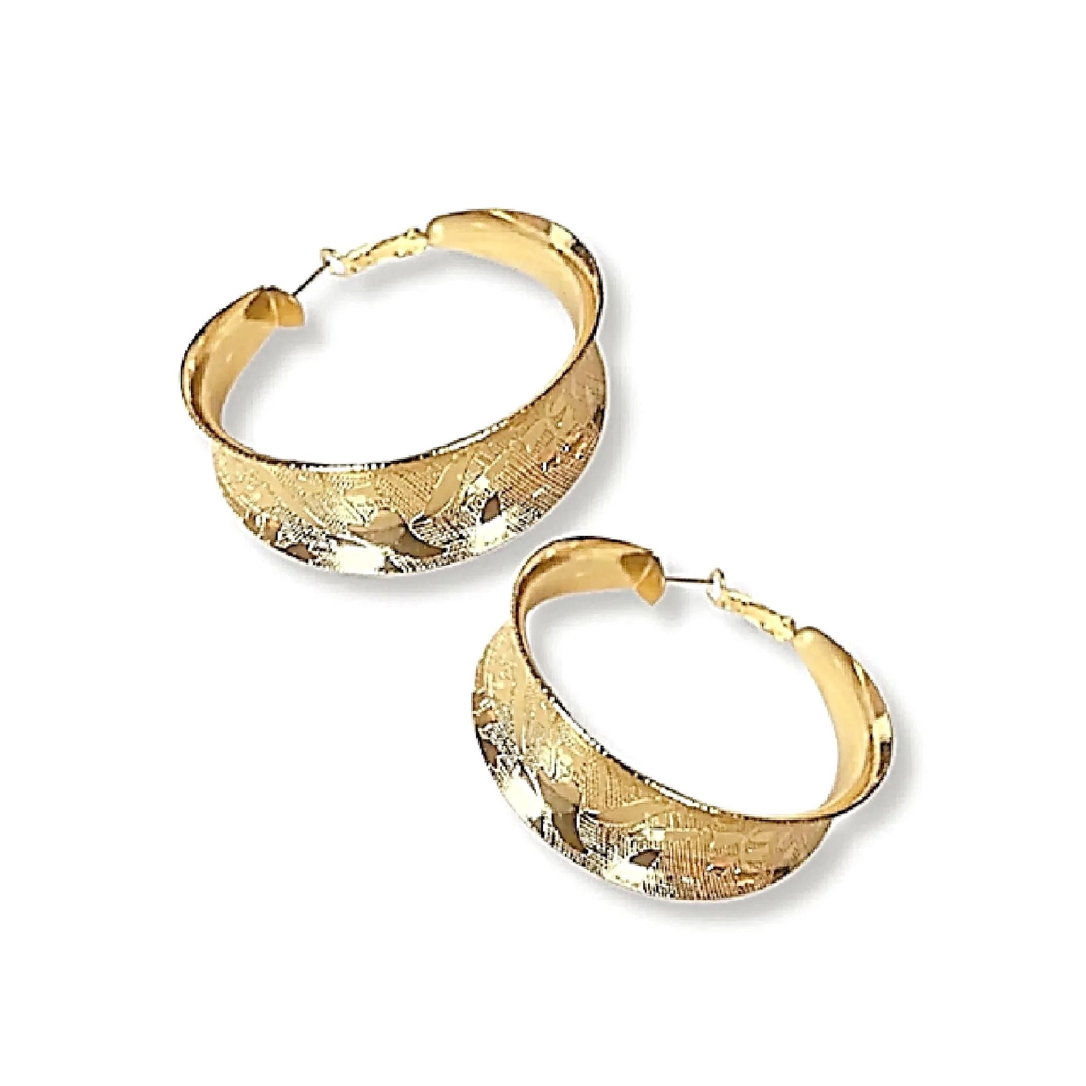 Large chunky hoop earrings 