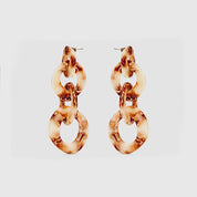 Brown marble earrings 