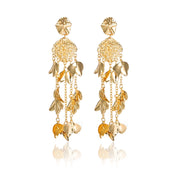 Gold chandelier earrings 