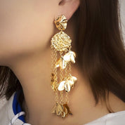 Gold chandelier earrings 