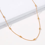Gold dotted bead chain 