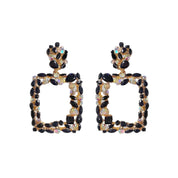 Black statement earrings 