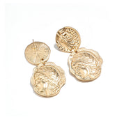 Double coin earrings 