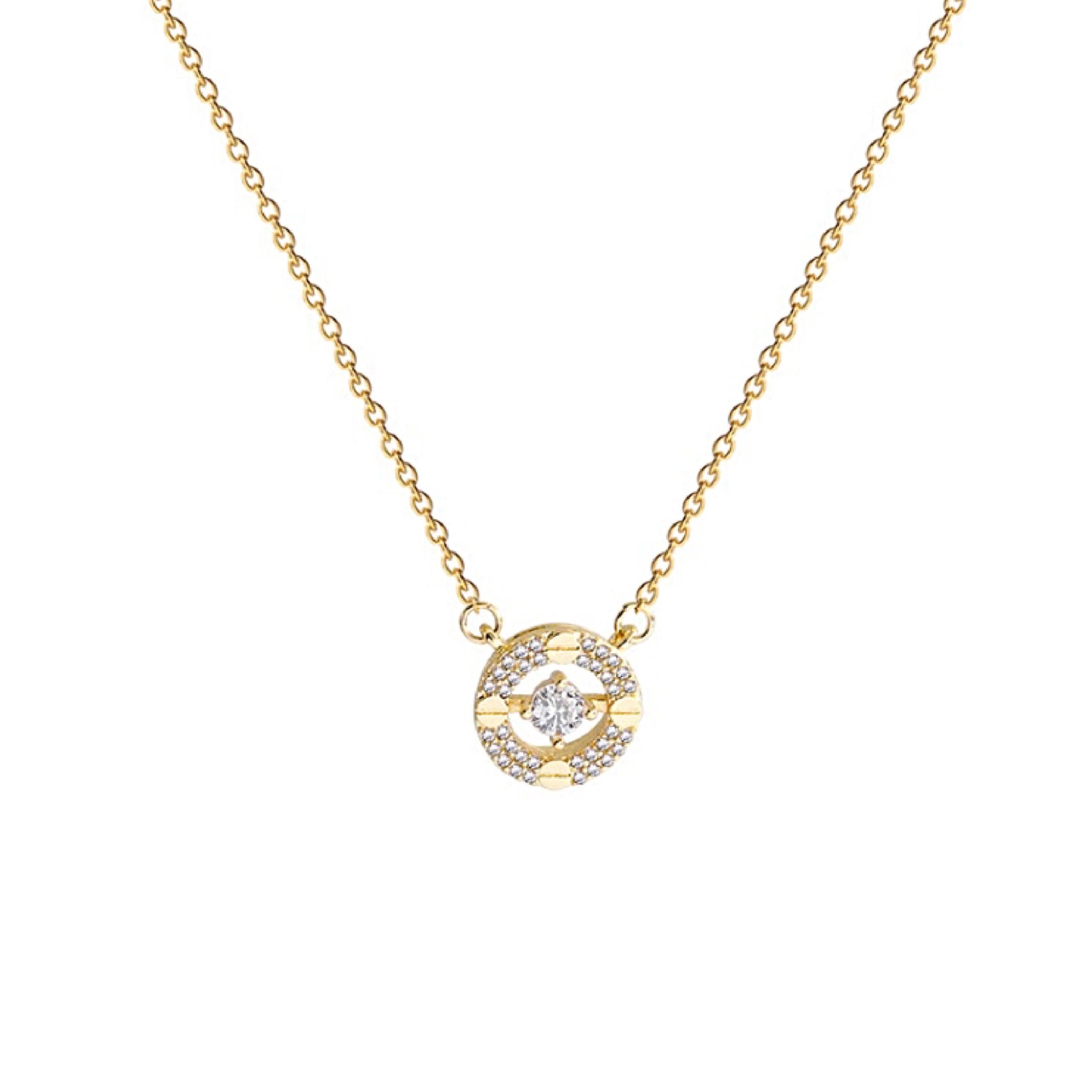 Round diamond necklace 