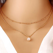 Pearl layered necklace 