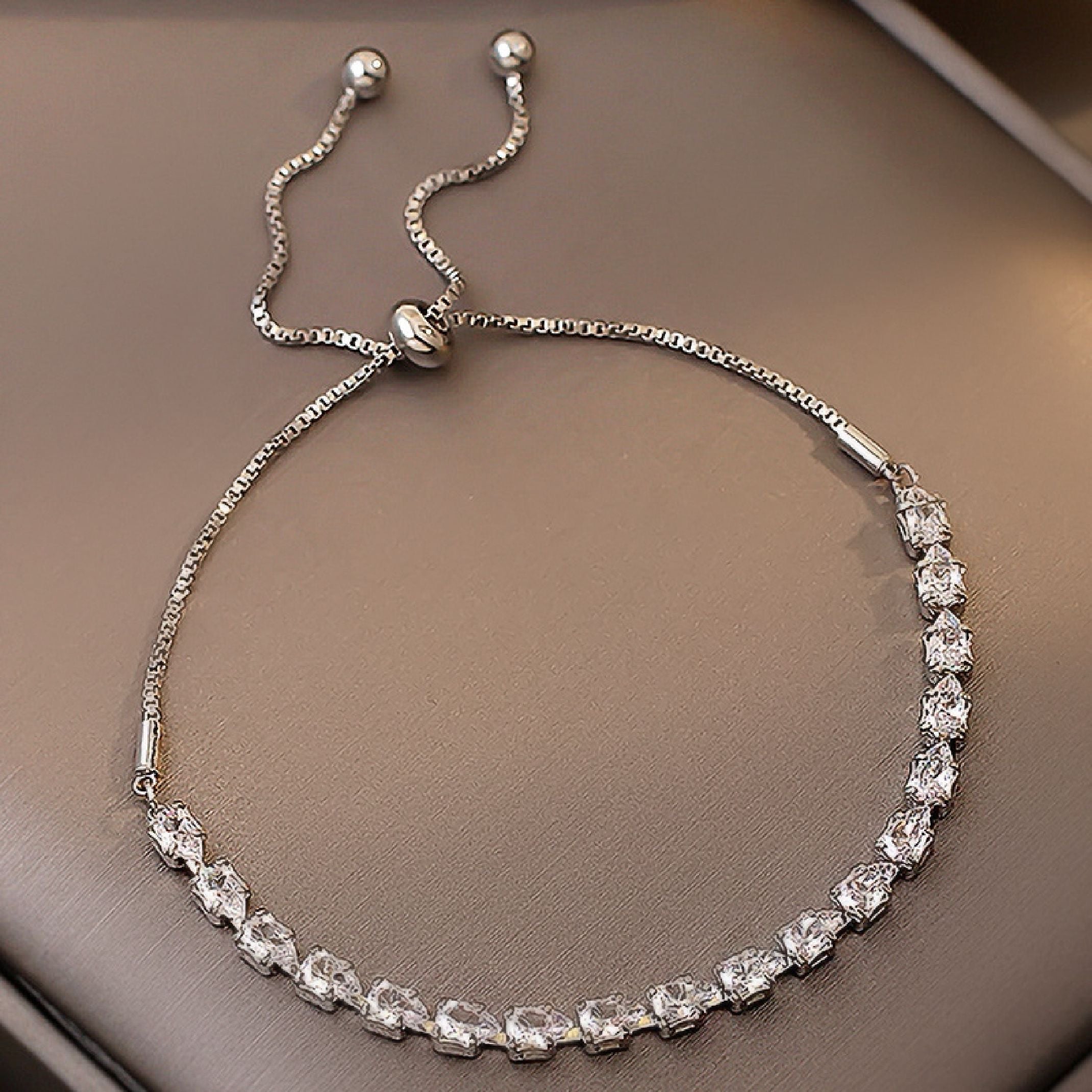 Silver tennis bracelet 