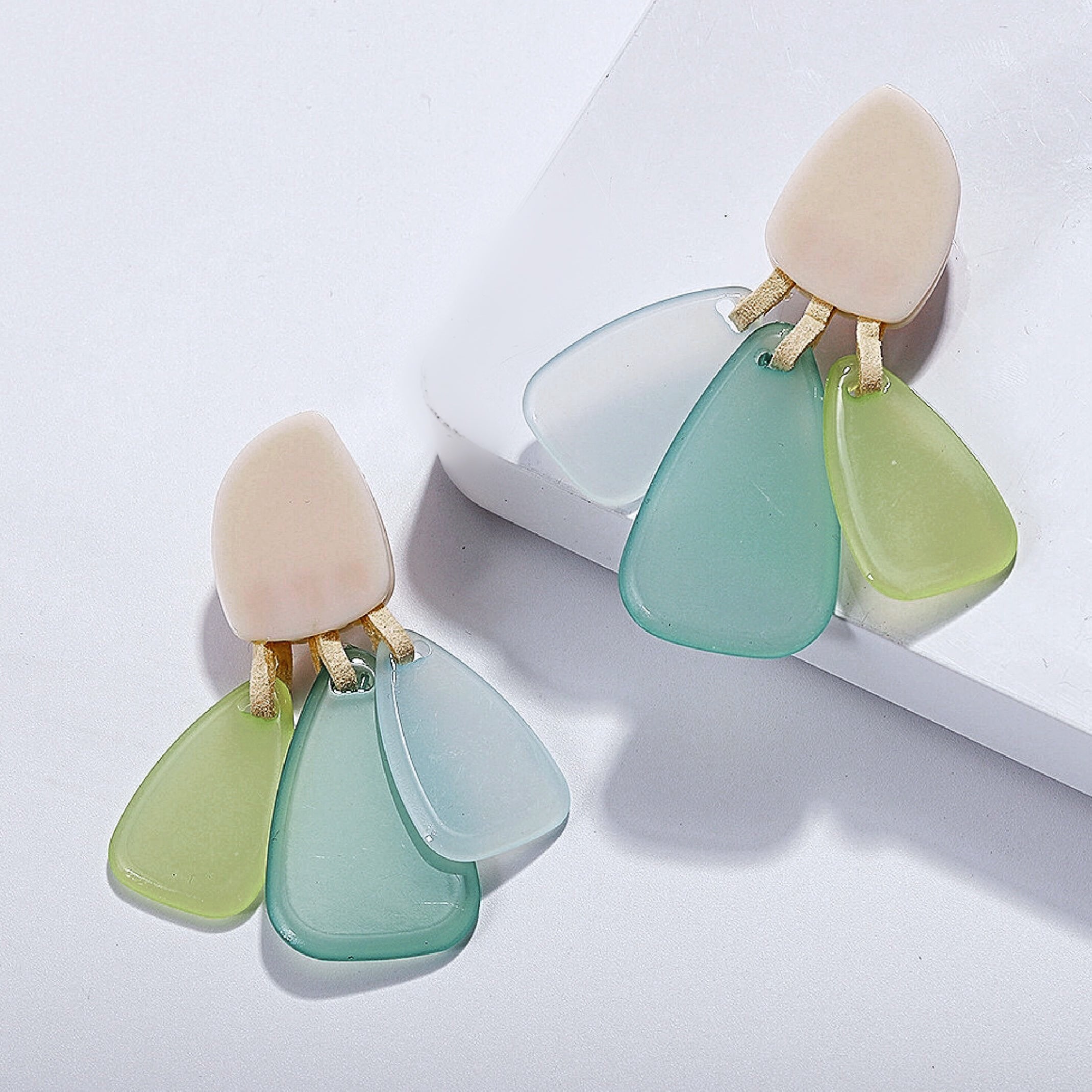 Teal earrings 