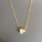 Gold Diamond Love Ring Necklace